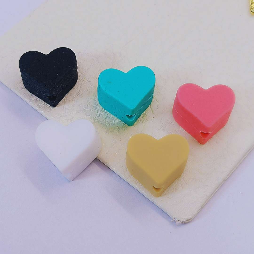Pasador Neopreno Corazon 15 mm  -  Paquete de 1 Unidades