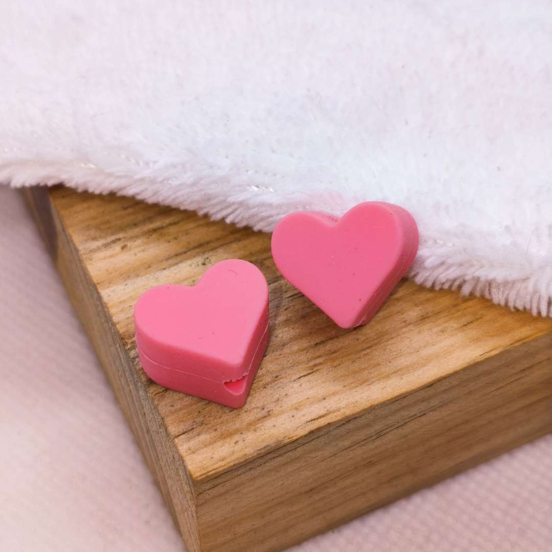 Pasador Neopreno Corazon 15 mm  -  Paquete de 1 Unidades