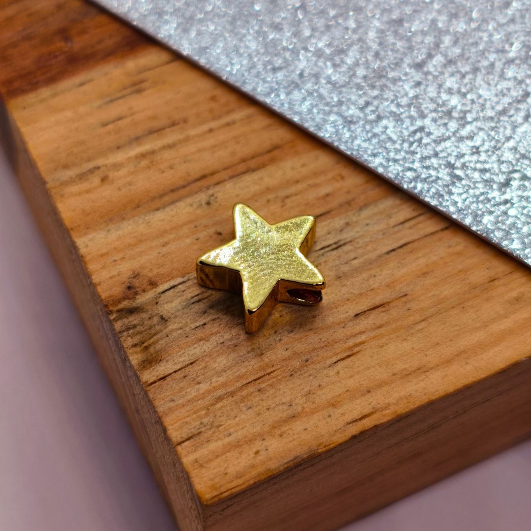 Pasador Gold Filled Estrella Solido 10 mm  -  Paquete de 1 Unidades