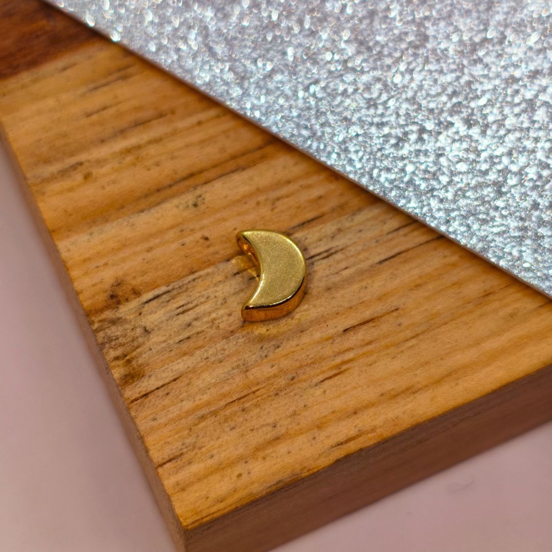 Pasador Gold Filled Luna Solido 08 mm  -  Paquete de 1 Unidades
