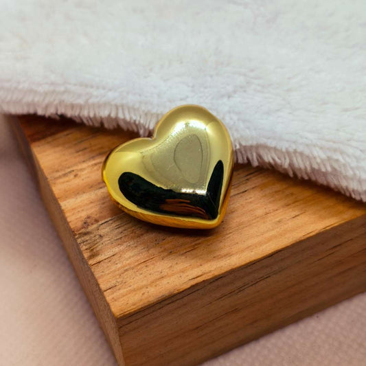 Pasador Gold Filled Corazon Solido 13 mm  -  Paquete de 1 Unidades