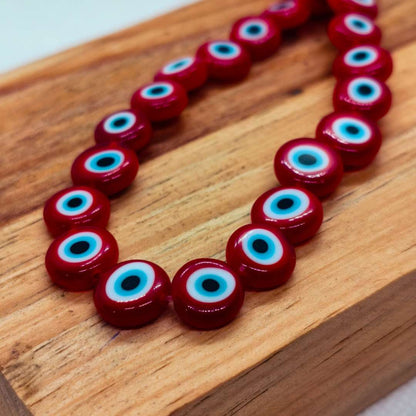 Pasador Murano Circular Ojo Turco 10 mm  -  Tira de 36 Unidades