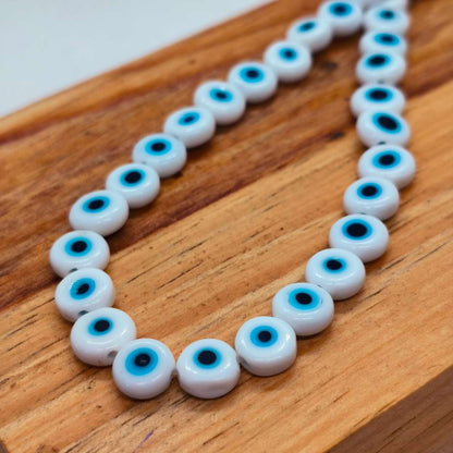 Pasador Murano Circular Ojo Turco 08 mm  -  Tira de 46 Unidades