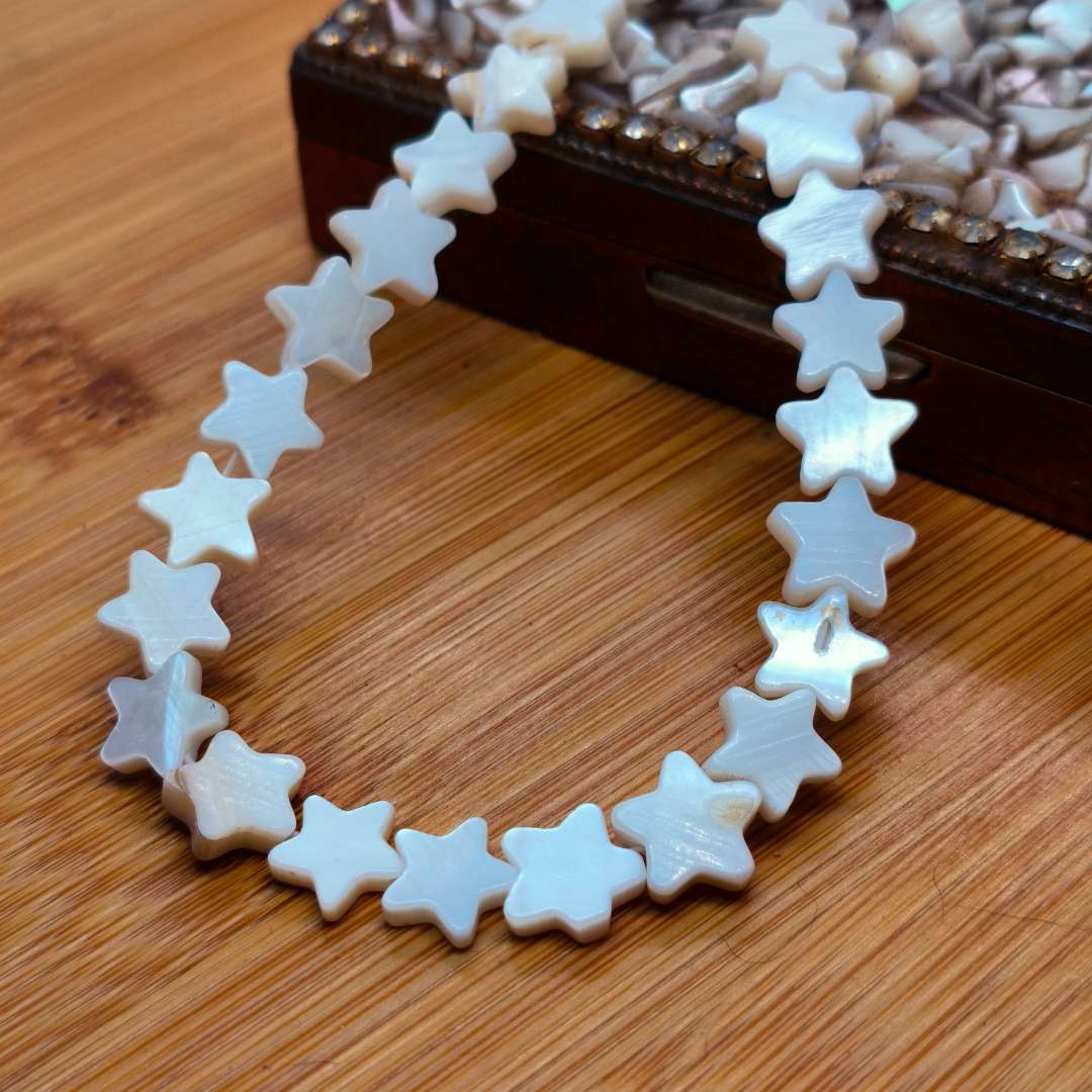 Pasador Nacar Estrella 08 mm  -  Tira de 50 Unidades