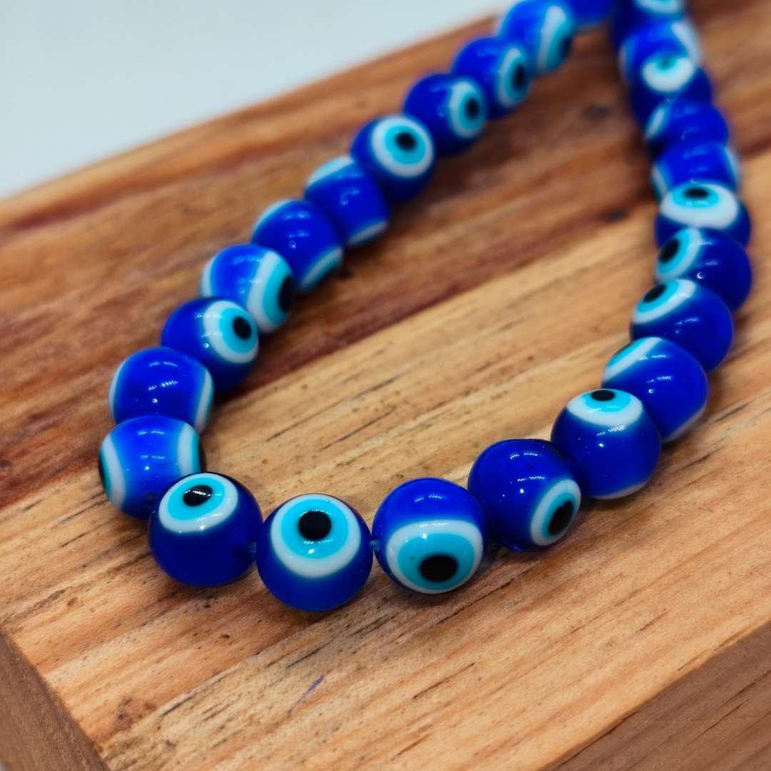 Pasador Murano Esfera Ojo Turco 08 mm  -  Tira de 46 Unidades