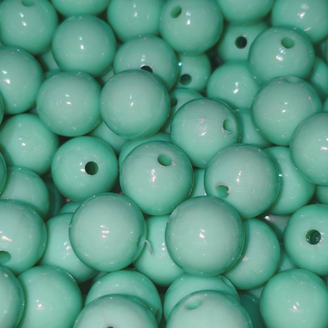 Pasador Acrilico Esfera Chicle Brillante 15 mm - Paquete de 12 Unidades