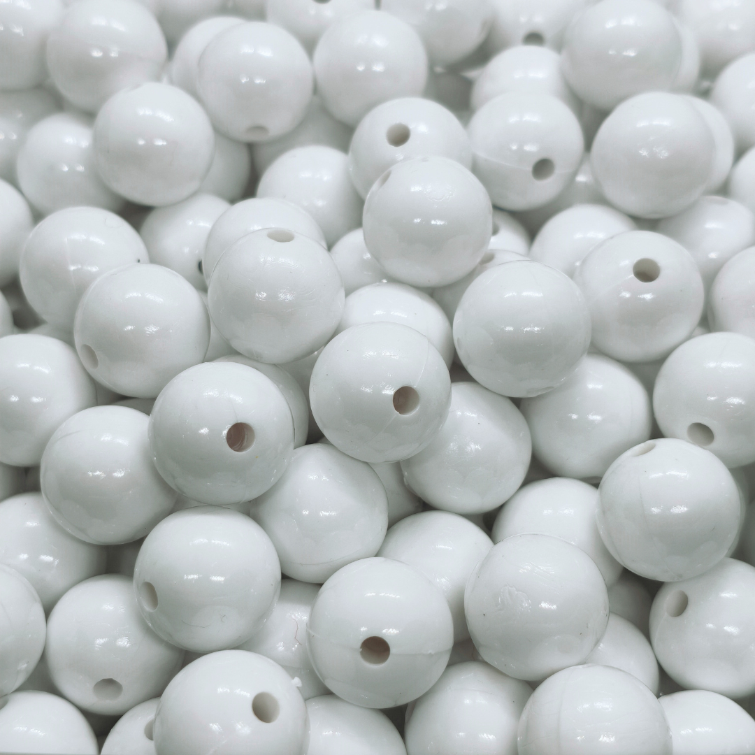 Pasador Acrilico Esfera Chicle Brillante 15 mm - Paquete de 12 Unidades