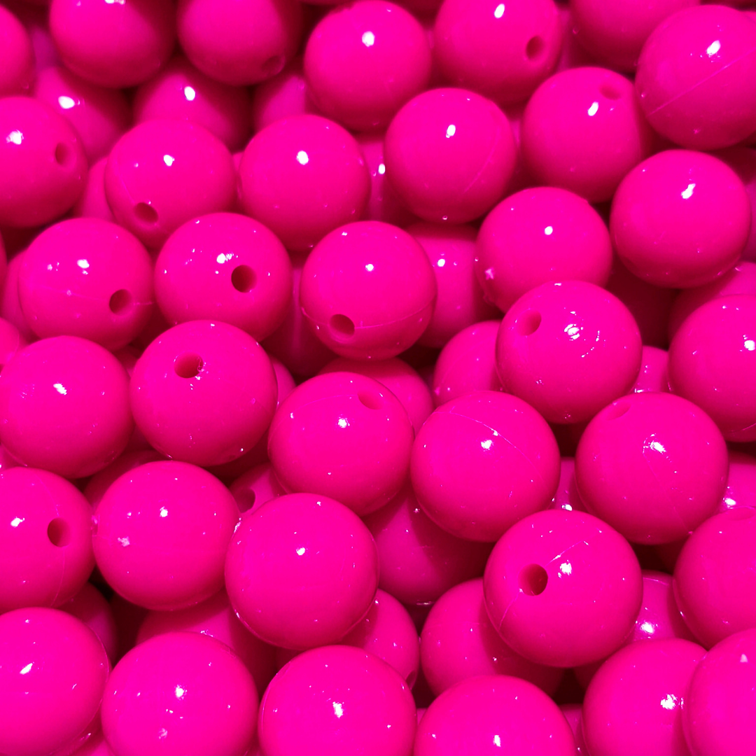 Pasador Acrilico Esfera Chicle Brillante 15 mm - Paquete de 12 Unidades
