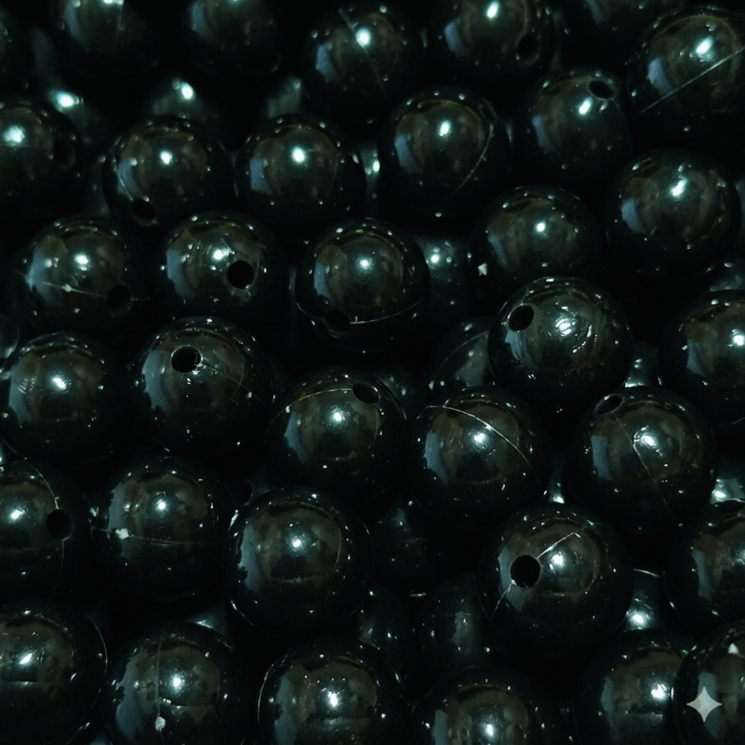 Pasador Acrilico Esfera Chicle Brillante 15 mm - Paquete de 12 Unidades