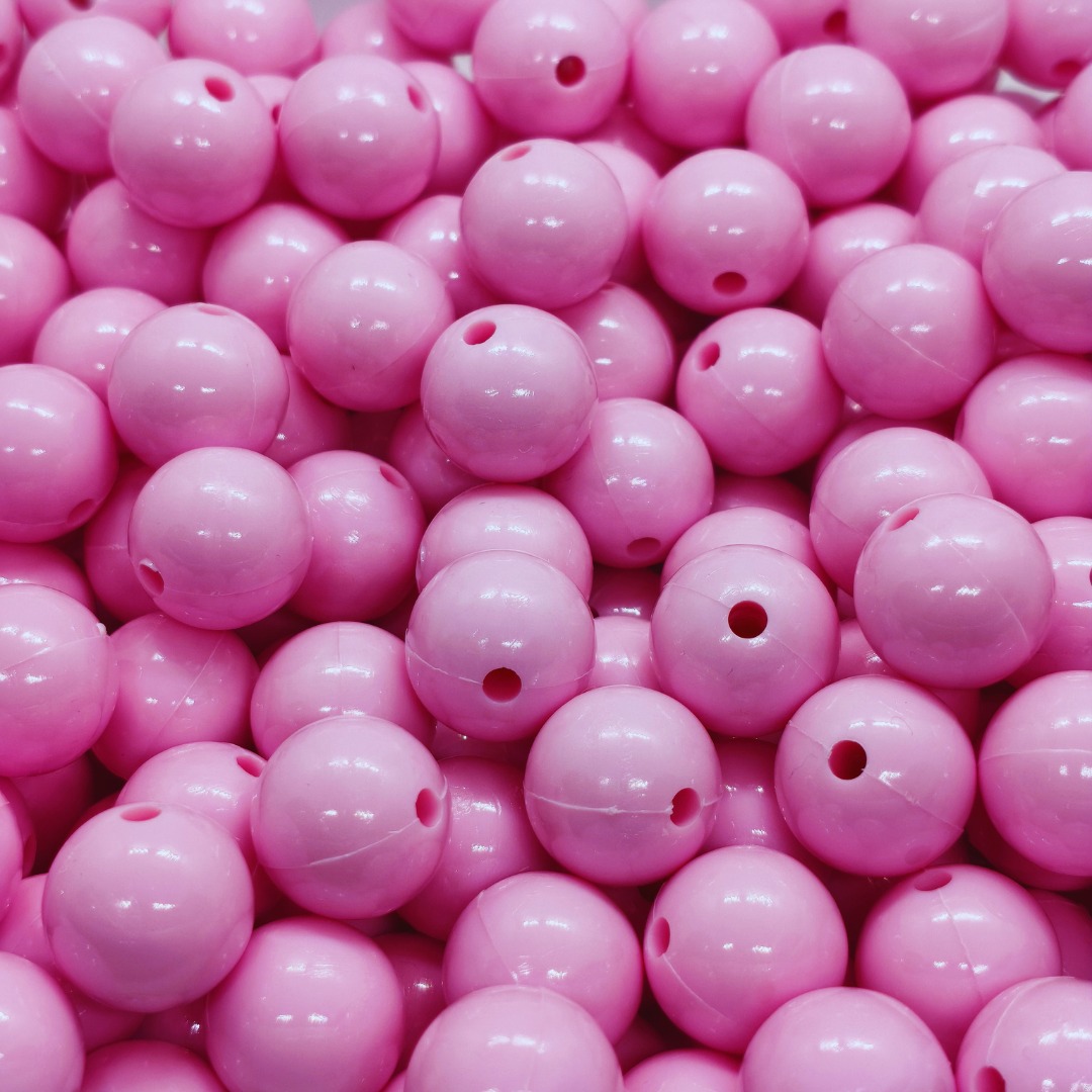 Pasador Acrilico Esfera Chicle Brillante 15 mm - Paquete de 12 Unidades