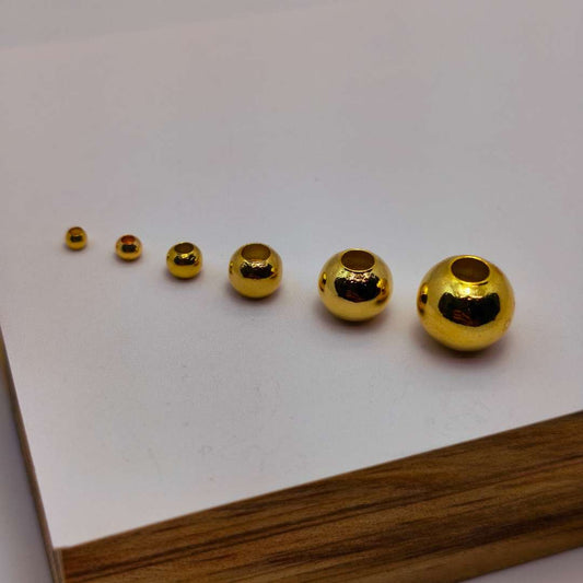 Balin Gold Filled Esfera Liso 06 mm  -  Paquete de 12 Unidades