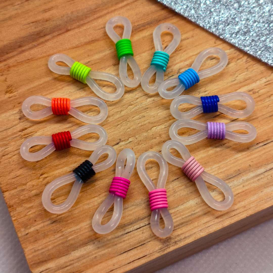 Sujetadores de Goma para Lentes 10 mm  -  Paquete de 2 Unidades