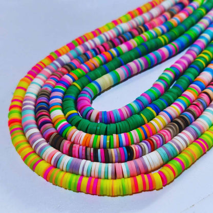 Pucas Fimo Multicolor 06 mm  -  Tira de 40 cm
