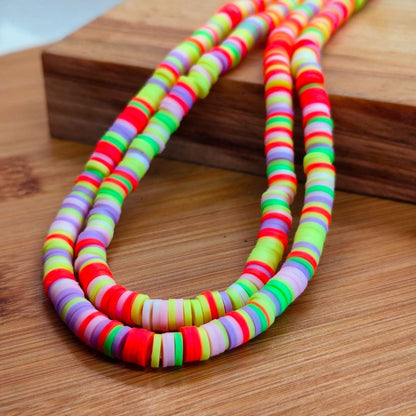 Pucas Fimo Multicolor 06 mm  -  Tira de 40 cm