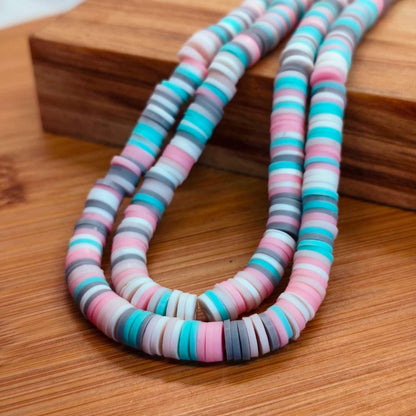 Pucas Fimo Multicolor 06 mm  -  Tira de 40 cm