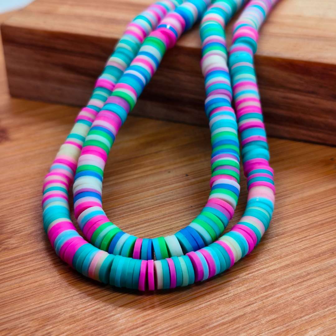 Pucas Fimo Multicolor 06 mm  -  Tira de 40 cm
