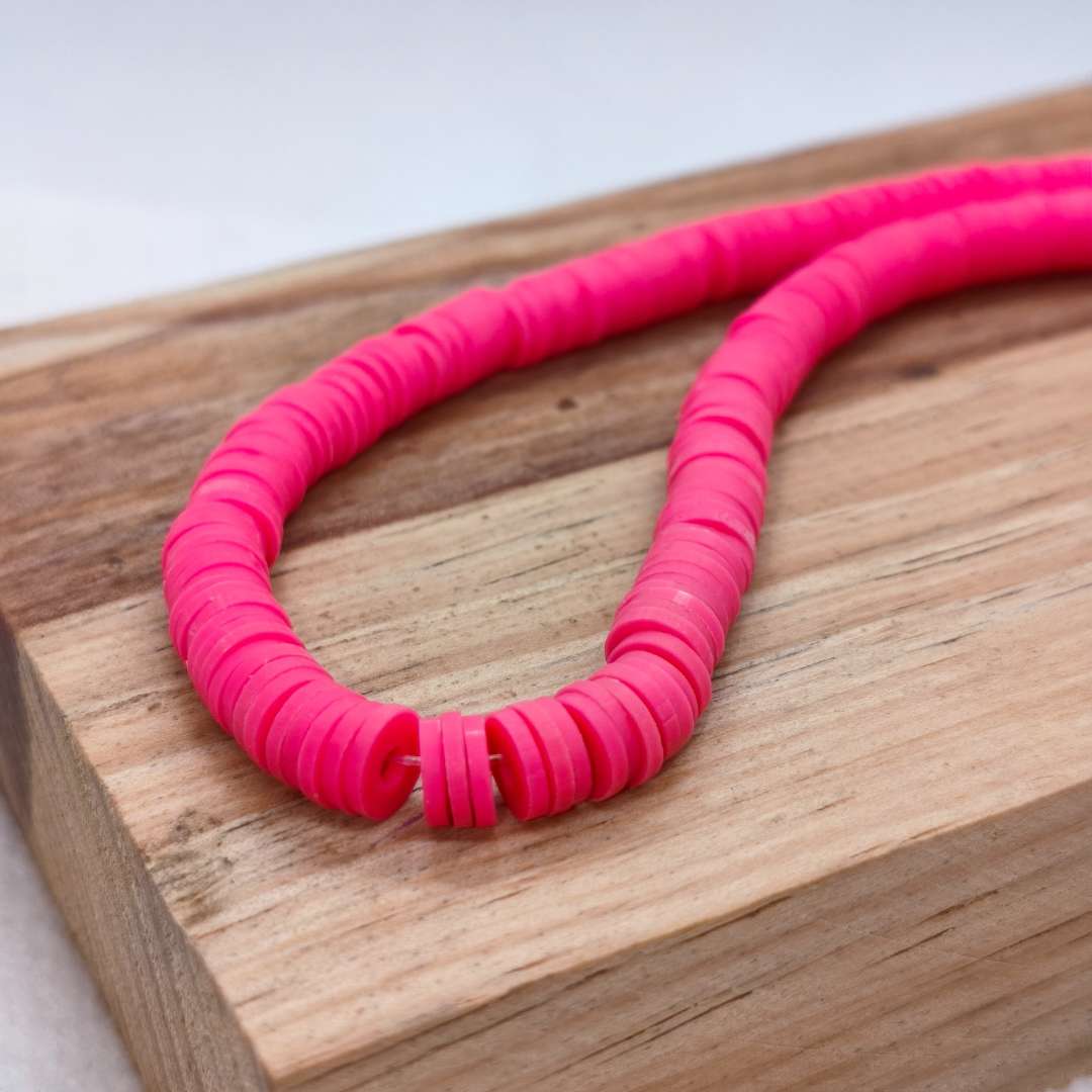 Pucas Fimo Unicolor 06 mm  -  Tira de 40 cm