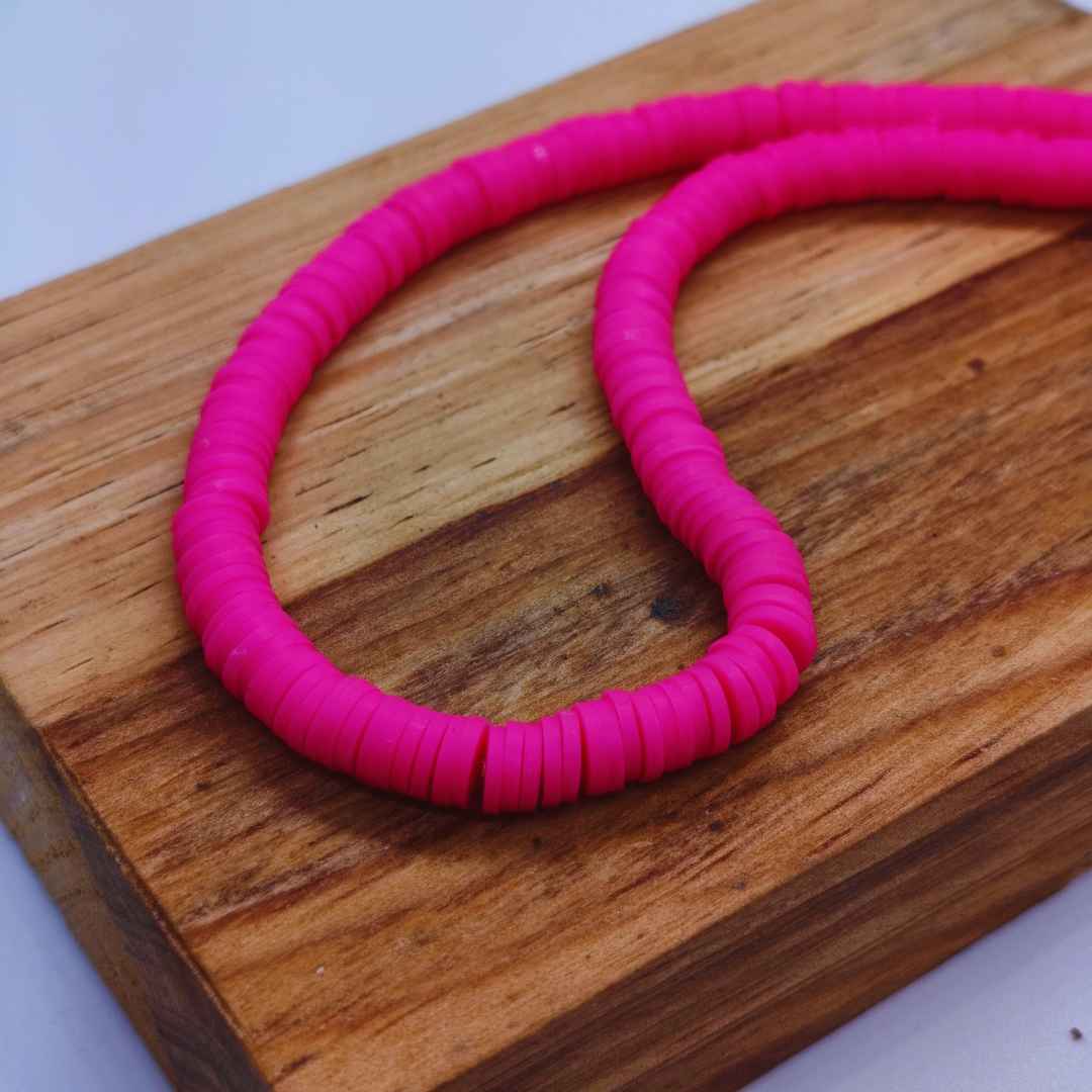 Pucas Fimo Unicolor 06 mm  -  Tira de 40 cm