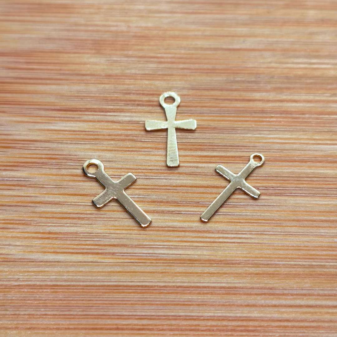 Dije Gold Filled Cruz Mini 10 mm  -  Paquete de 6 Unidades
