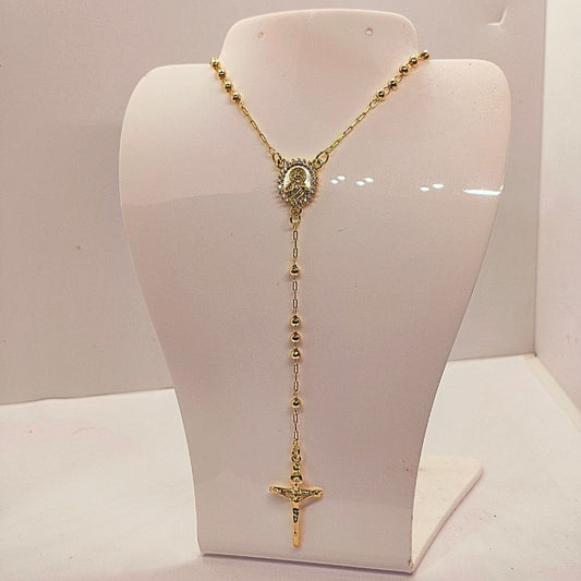 Rosario Gold Filled Rosario 33 cm  -  Paquete de 1 Unidades