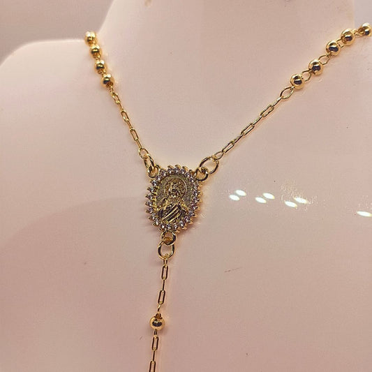 Rosario Gold Filled Rosario 33 cm  -  Paquete de 1 Unidades