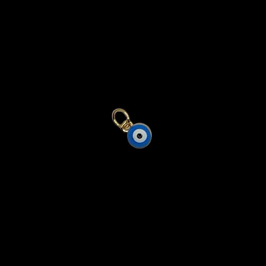 Dije Miniesfera Ojo Turco Esmaltado 6 mm en Oro Chino