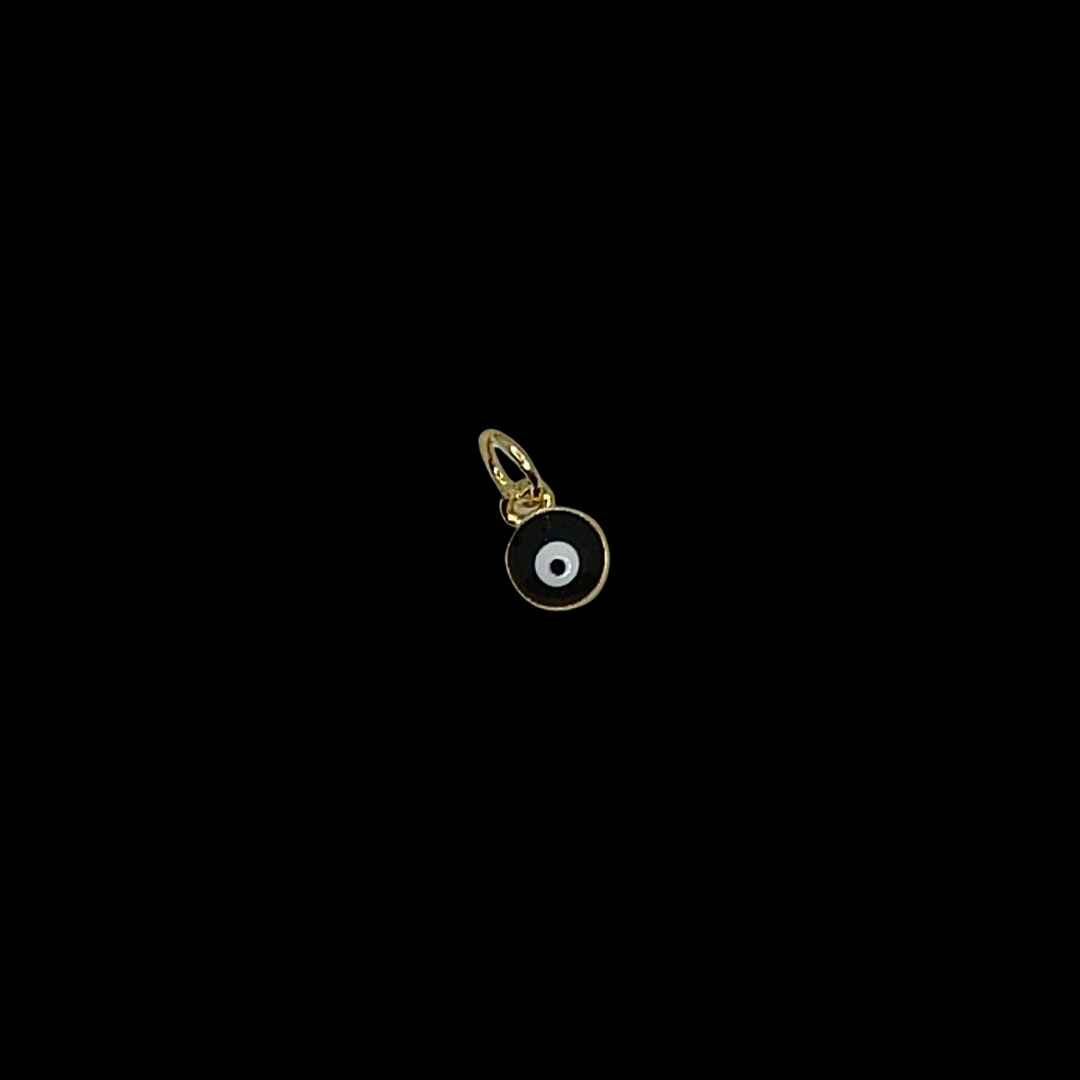 Dije Miniesfera Ojo Turco Esmaltado 6 mm en Oro Chino