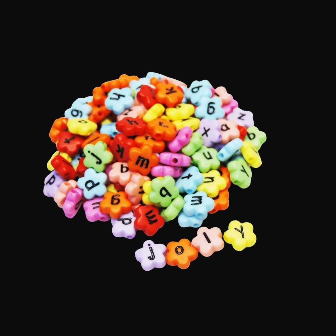 Pasador 10 mm Flor con Letras